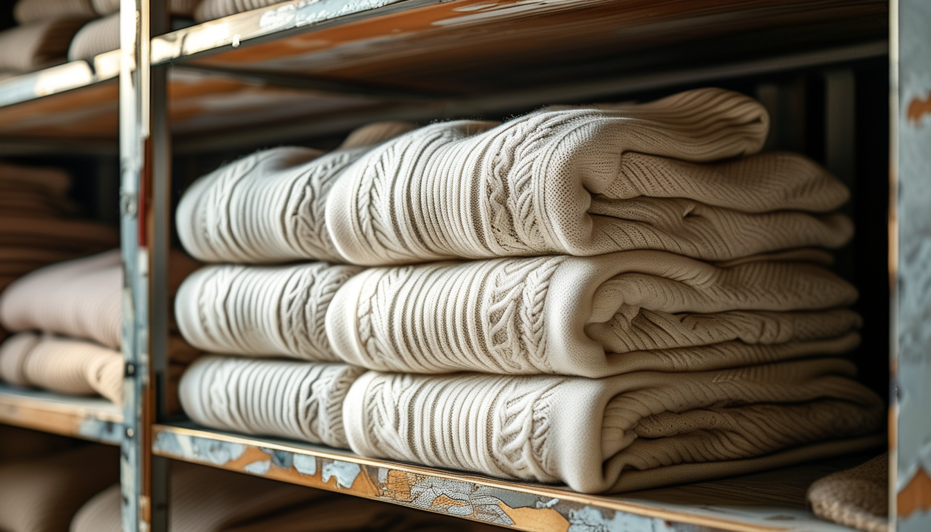 Clean, neatly folded cashmere sweaters